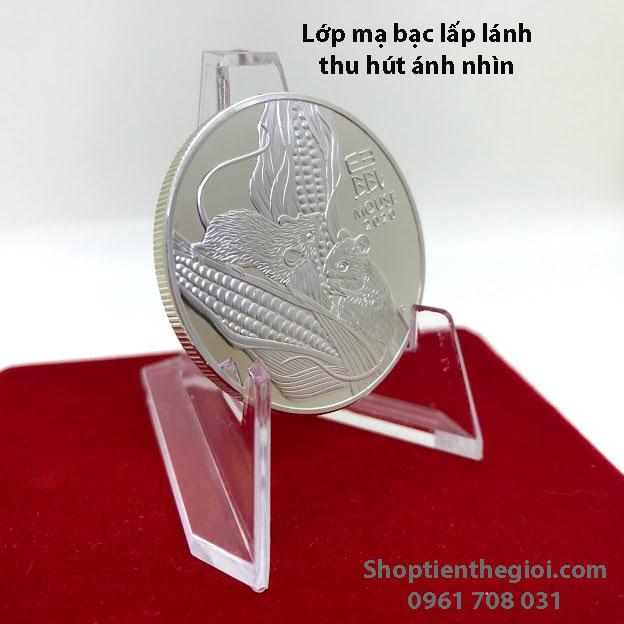 Tiền xu hình con chuột Úc mạ bạc 2020